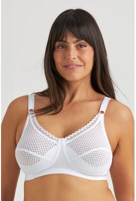 Plus Size Women's Cotton Dots bra by MISS MARY OF SWEDEN INC in White (Size 38 B)