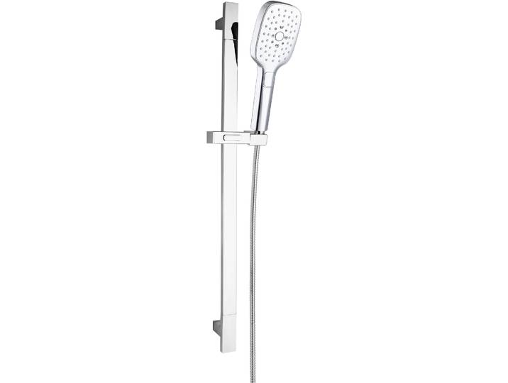 Duschbrause MARWELL QUATTRO II , silber, B:9,3cm H:71cm, Duschköpfe, Duschbrause, mit Duschstange mit stufenlos verstellbarem Stangengleiter