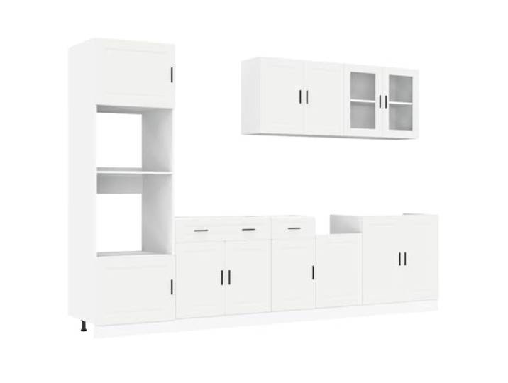 vidaXL 7-TLG. Küchenschrank-Set Porto Weiß Holzwerkstoff