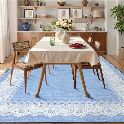 Garvee 350g Imitation Cashmere Area Rug, XM Soft Neutral Minimalist Printed Floor Carpet
