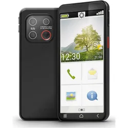 Emporia ME7 (128 GB, Black, 5.45", Single SIM, 4G), Smartphone, Schwarz