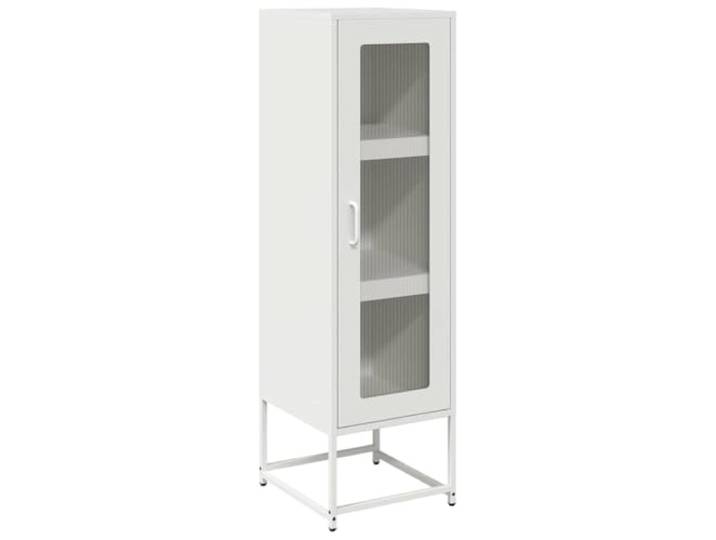 Kaorsrow Highboard Weiß 36x39x123 cm Metall Schrank Vielseitiger Metallschrank für Flur, Küche und Schlafzimmer mit praktischem Stauraum und stabilen Metallfüßen.