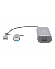 DIGITUS USB Type-C Gigabit Ethernet Adapter 2.5G USB-C + A USB3.1/3.0 (DN-3028)