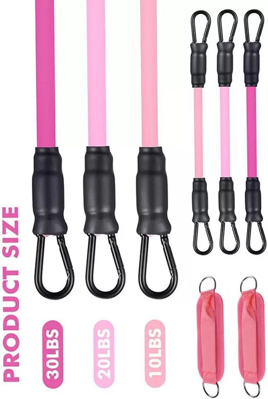 INF Ensemble d'entraînement avec sangle de cheville (rose dégradé, 3 sangles et 2 bracelets de cheville)