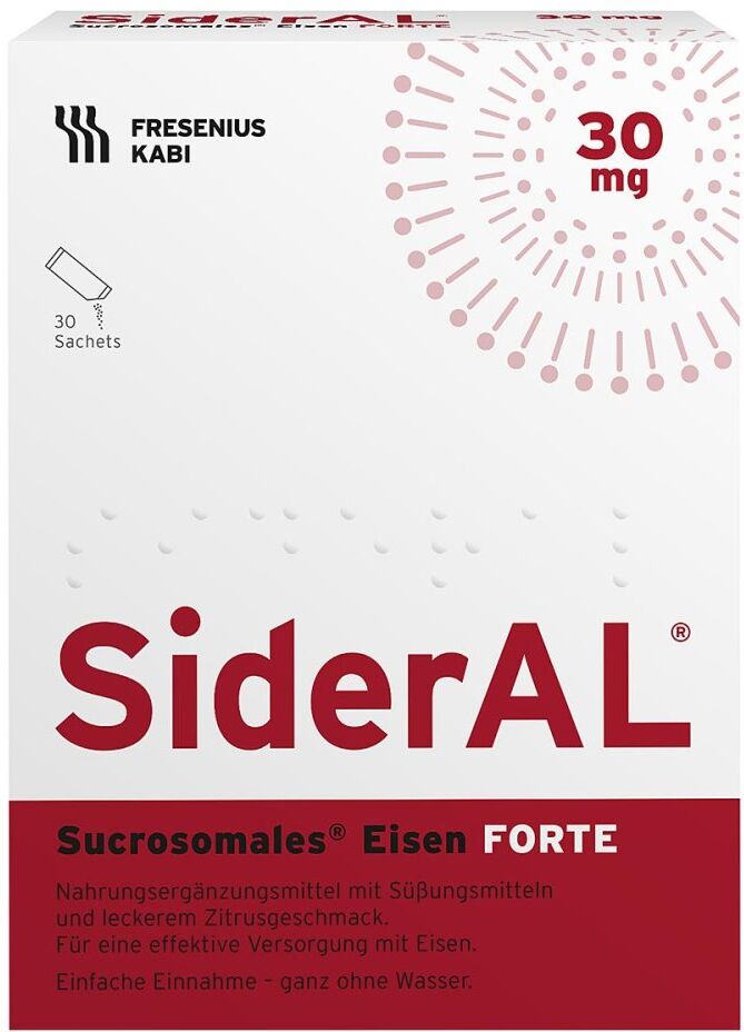 SiderAl Eisen Forte 30 mg Zitrus bei erhöhtem Eisenbedarf 30stk