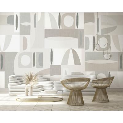Fototapete MARBURG, grau (grau, rosa), B:4,24m L:2,7m, Vlies, Tapeten, moderne Tapete für Wohnzimmer Schlafzimmer Küche