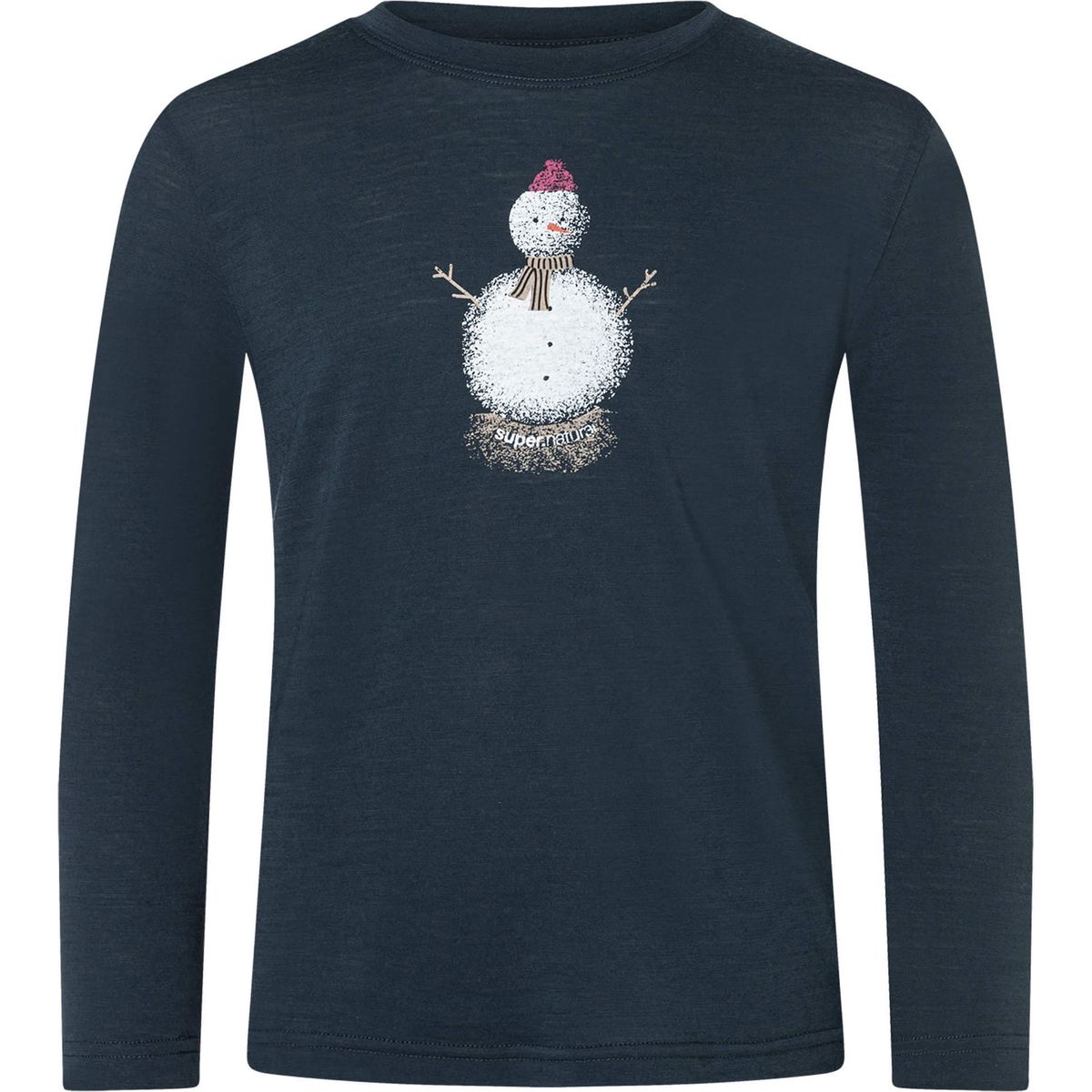 Super.Natural K Snowman LS blueberry/various (W55) 152 SNKP01022W55152