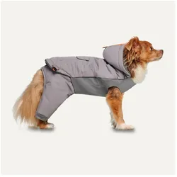 Goo-eez Gooeez Hooded Full Body Snowsuit M Light Grey/Grey (M, Hundeoverall), Hundemantel