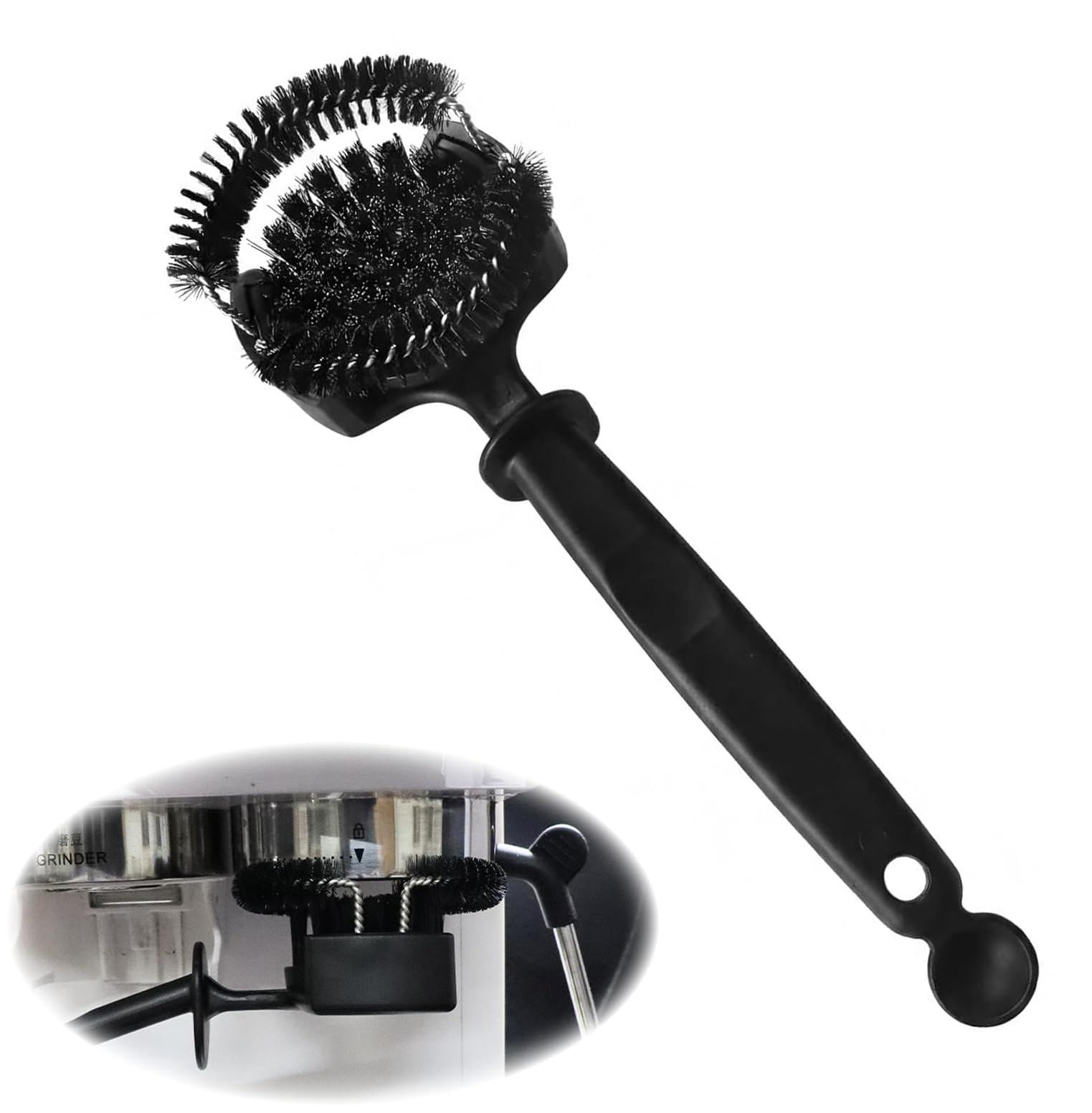 Dripio Reinigingsborstel voor espressomachines en filterhouders, 58 mm