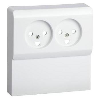 LK OPUS 66 .reservedel afdaekning for stikkontakt panelunderlag dobbel 2-pol m jord, 500N6812 (500N6812)