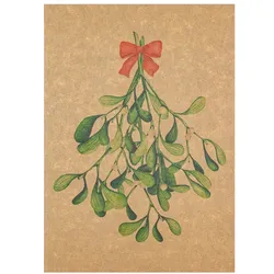 Home Fashion, Grußkarte "Mistletoe Twigs", Grußkarte mit Umschlag zum Beschreiben, 1 Stück pro Pack