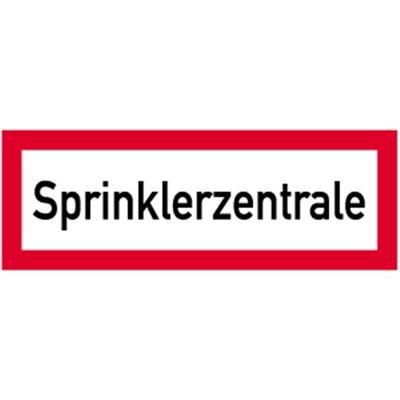 Schild Sprinklerzentrale, Alu, 297x105 mm