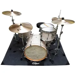 Zildjian ZGIGRUG Zubehör Gig Drum Rug Schlagzeugmatte, Schlagzeug Zubehör, Schwarz, Grau