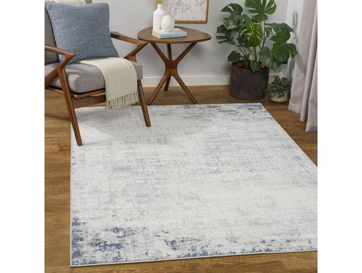 Tapis abstrait moderne gris/bleu 160x215