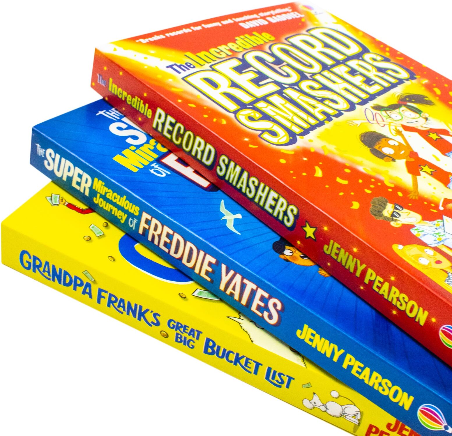 Usborne Jenny Pearson Collection 3 Books Set (The Super-Miraculous Journey of Freddie Yates, The Incredible Record Smashers and Grandpa Frank's Great Big Buck