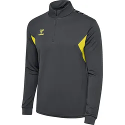 HUMMEL hmlAUTHENTIC HALF ZIP SWEAT asphalt/sulphur spring XL