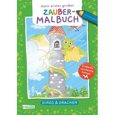 Ausmalbilder für Kita-Kinder: Mein erstes großes Zauber-Malbuch: Dinos & Drachen, Taschenbuch von , Carlsen, 978-3-551-19200-4