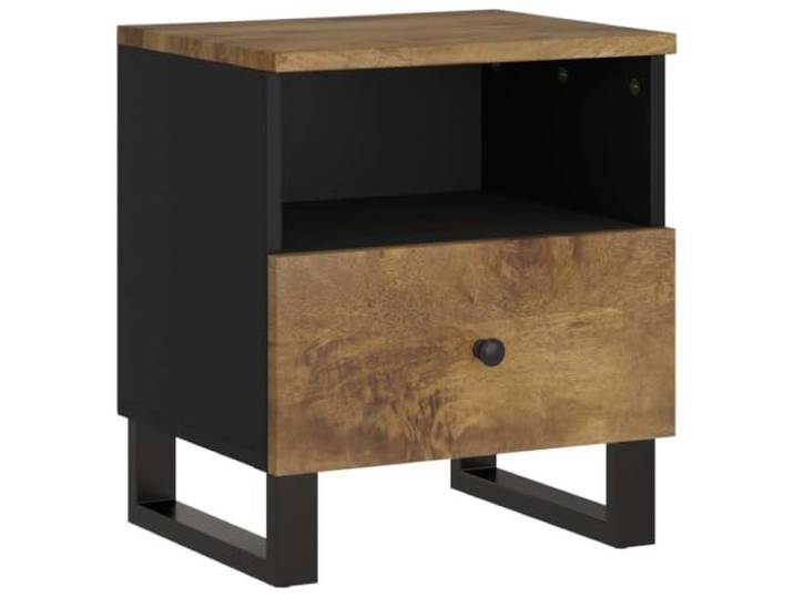 Makastle Nachttisch Massivholz Mango & Holzwerkstoff