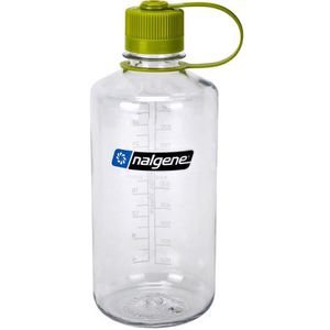 Nalgene Trinkflasche Enghals Sustain 078802, aus Kunststoff, transparent, Schraubverschluss und Skala, 1 l