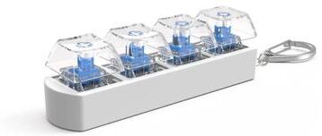 Uplifted Finds 4 Key Finger Button Stress Relief Toy Keycap Decompression clear white