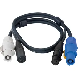 DAP FP18 Hybrid Cable - powerCON & 5-pin XLR - DMX / Power DMX & Strom - 75 cm