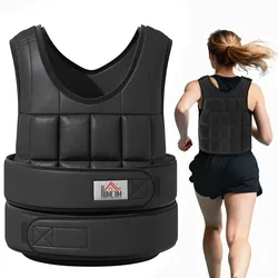 HOMCOM Gewichtsweste 20 KG verstellbare Trainingsweste mit herausnehmenbar Gewichten