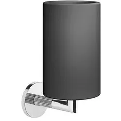 Gessi Ingranaggio, Becherhalter zur Wandmontage, mit festem Becher schwarz matt, 63808713, Farbe: Messing Antik
