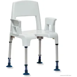 Aquatec Duschhocker Pico weiß mit Arm- und Rückenlehne