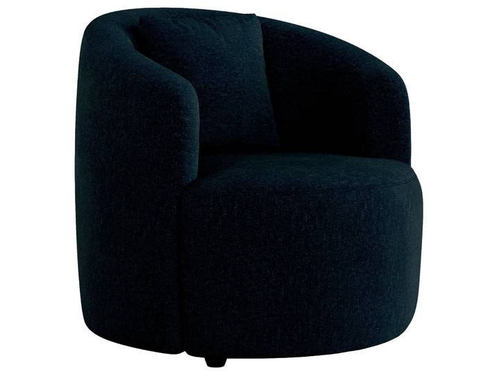 Lounge Handmade Sessel PINA, dunkelblau, Webstoff