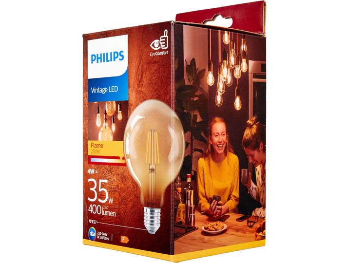 Leuchtmittel Philips Glas E27 T 9.5 cm 3.1 W - Farbe: Gold - LED - Lichtfarbe: Kerzenlicht