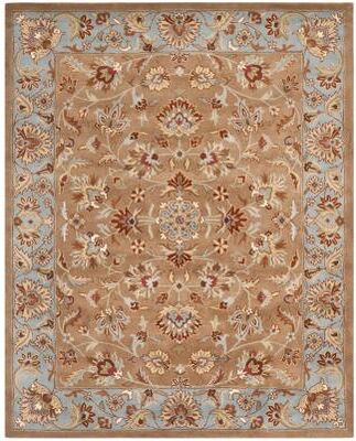 SAFAVIEH Handmade Heritage Traditional Brown/ Blue Wool Rug