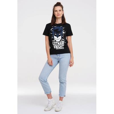 T-Shirt LOGOSHIRT "DC Comics – Batman", Damen, Gr. XL, schwarz, 100% Baumwolle, unifarben, normal, Rundhals, Shirts T-Shirt, mit lizenziertem Print