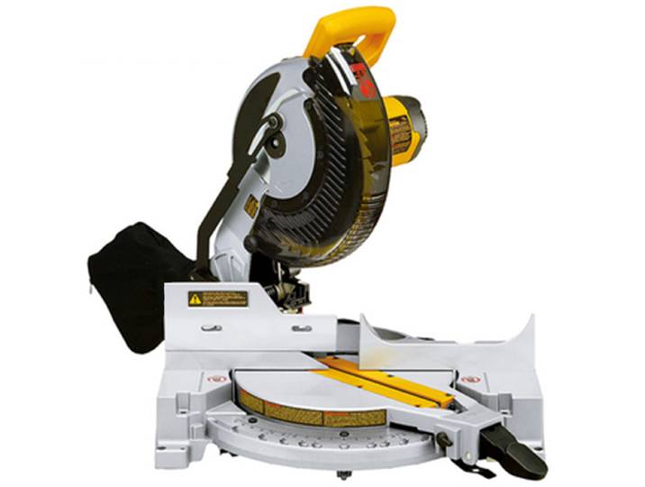 Scie à onglets circulaire électrique DW713(250mm), machine de découpe en aluminium, travail de calcul, établi de 1600W