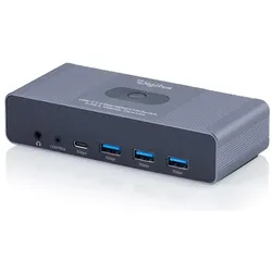 Digitus Dual HDMI KVM Switch, KVM Switch, Grau