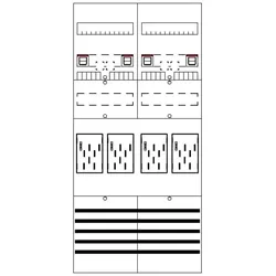 Striebel & John BF27C4P Zählerkomplettfeld mit BKE-I 7RE 4Z Trennstelle im AAR plombierbar 2CPX054606R9999