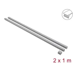 DELOCK Kabelkanal selbstkleb, Schiebedeckel 24x14mm 1m grau