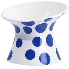 Uplift Treasures Elevated Ceramic Pet Food Bowl For Cats And Small Dogs blue
