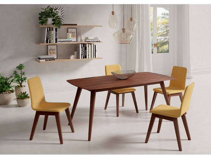 Esstisch HOME AFFAIRE, braun (nussbaum, nussbaum, nussbaum), B:140cm H:75cm T:80cm, Tische, Esstisch, Breite 140 cm und 180 cm