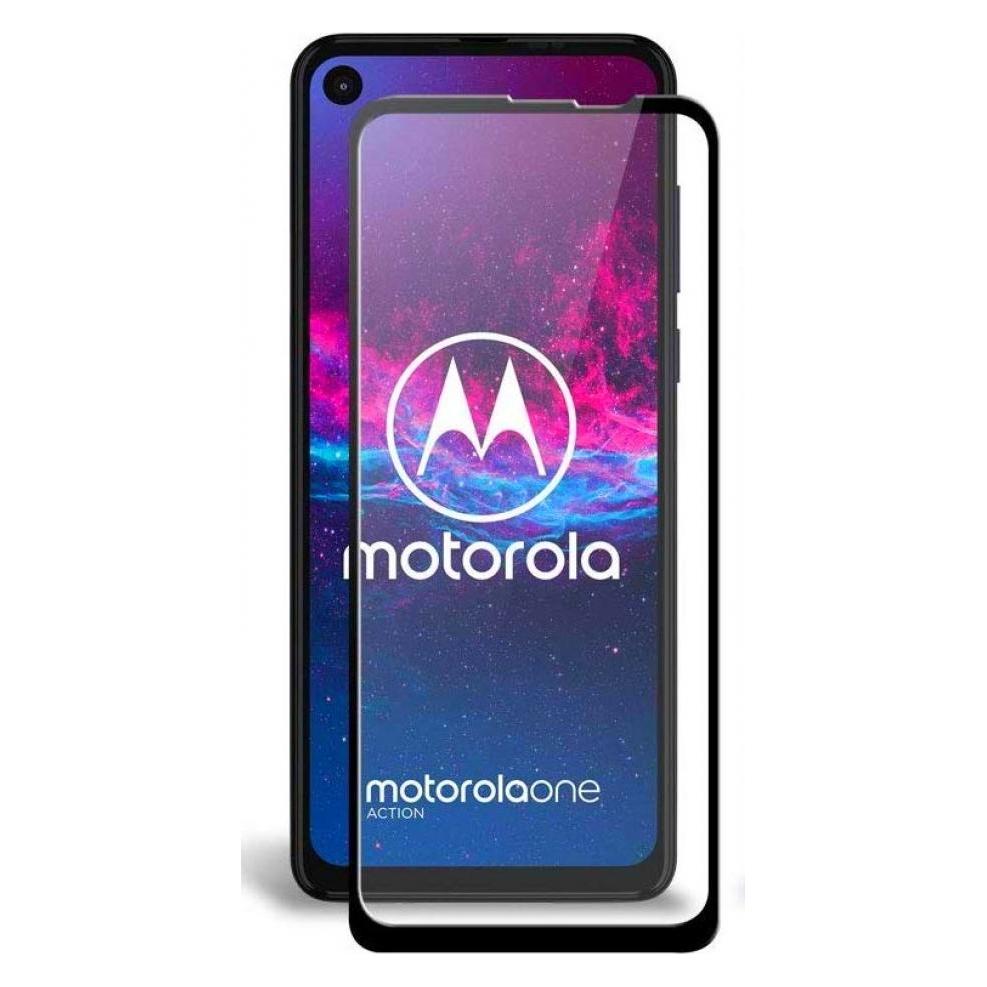 Screenguard Motorola One Action Full Screen Panzerglas Schutzfolie 2.5D 9H (Motorola One Action) (00025587)