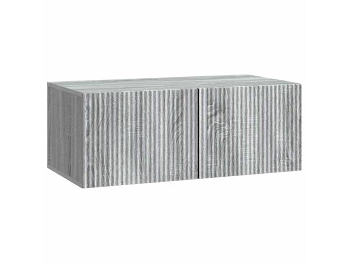 GHVBNMF Wandmontierter TV-Schrank Graues Sonoma 78,5 x 41 x 30 cm Platzsparendes Hängeboard für Wohnzimmer und Schlafzimmer mit 2 Klapptüren für Ordentliche Aufbewahrung von Receivern.