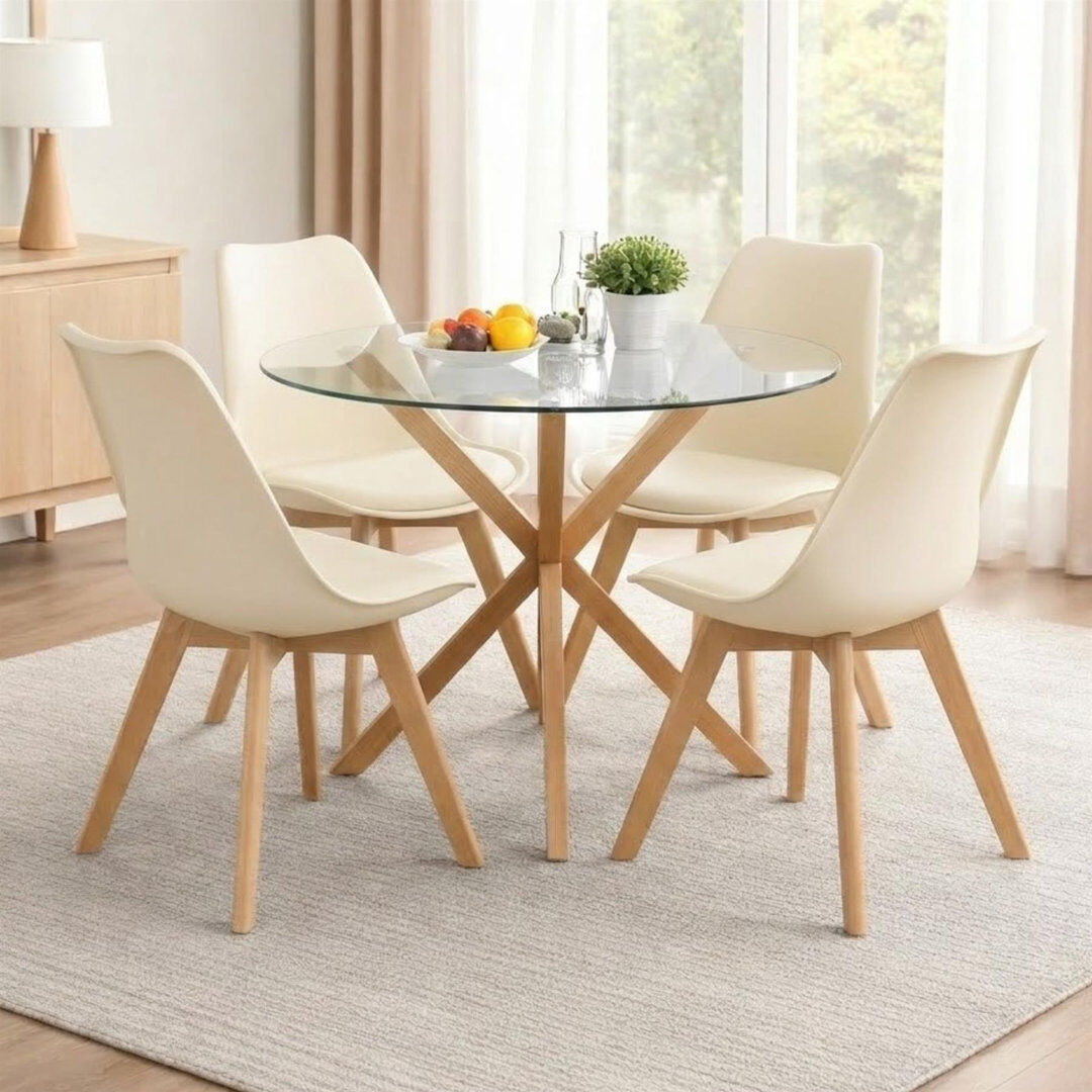 Norden Home Periheli 4 - Person Dining Set Cream 4