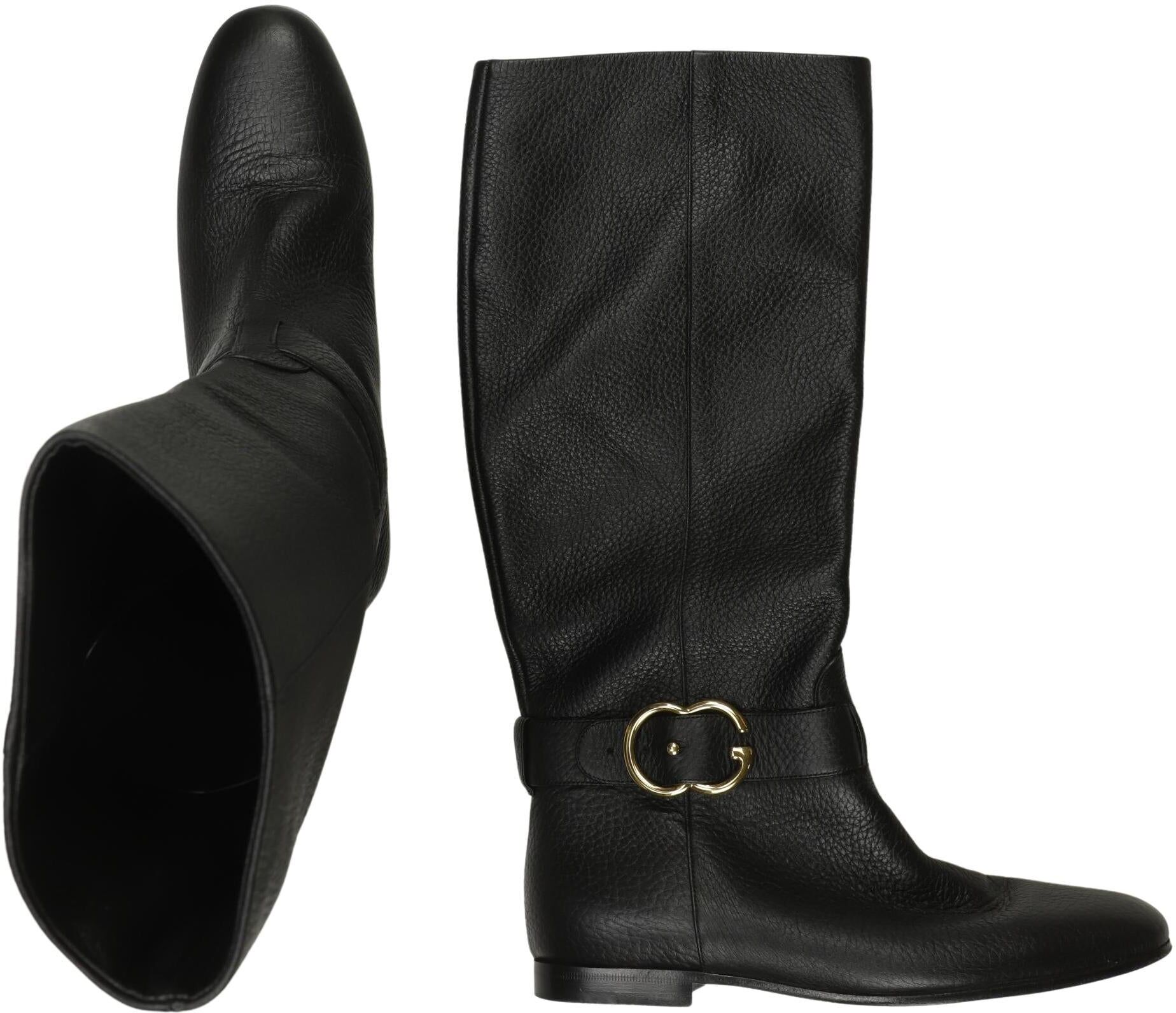 Gucci Damen Stiefel, Schwarz, Gr. EU 36, Leder - Second Hand