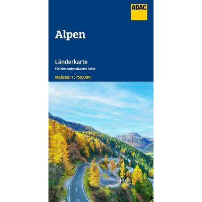 ADAC Länderkarte Alpen 1:750.000, Sonstige von , MairDuMont, 978-3-8264-2371-0
