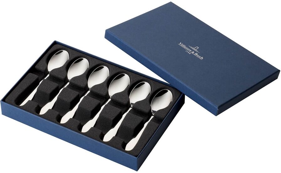 Besteck-Set VILLEROY & BOCH "Espressolöffel Oscar silber", silber, Essbesteck-Sets