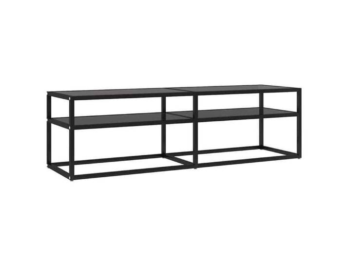 Noir BANC TV - BMK - Meuble TV - Avec rangement - Noir 140x40x40 5cm Verre trempé ncv52370783709