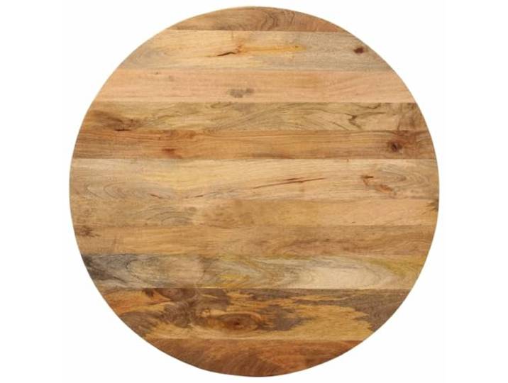 POUFGDR Runde Tischplatte, Mangoholz, massiv, 90 x 3,8 cm Ersatzplatte, rustikales Design, leicht zu reinigende Oberfläche, jedes Stück einzigartig