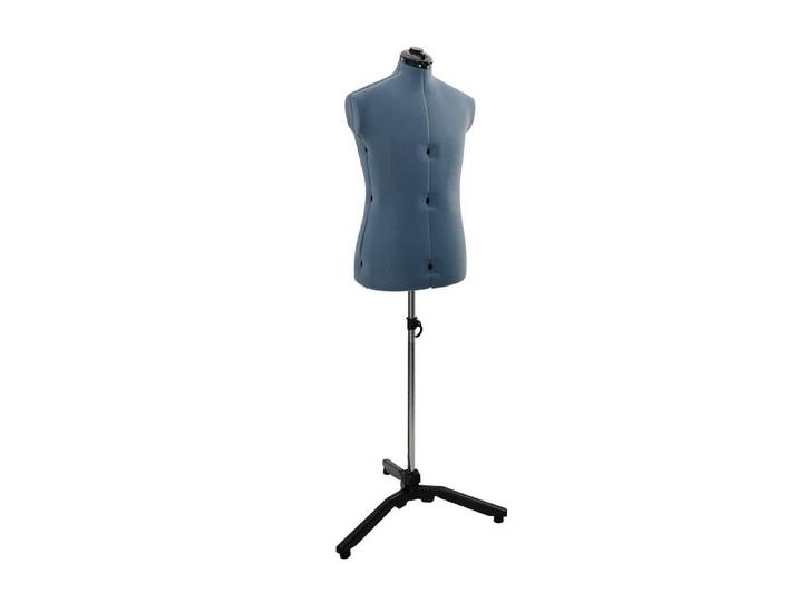 vidaXL Schneiderpuppe Verstellbare Schneiderpuppe für Männer Blau 37,5-45,5 Zoll