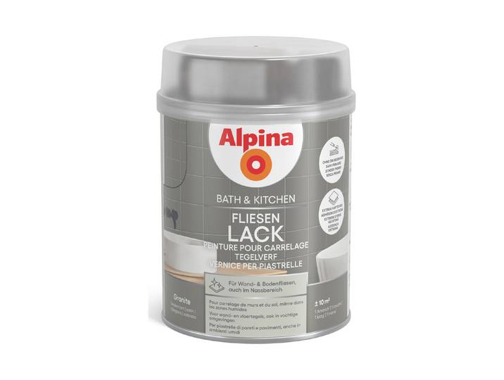 Alpina Bath & Kitchen Fliesen-Lack Granite 0,75 l