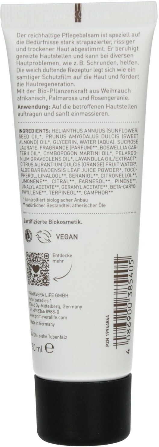 PRIMAVERA Haut Intensiv Balsam Bio rissige trockene 50 ml Körperpflege