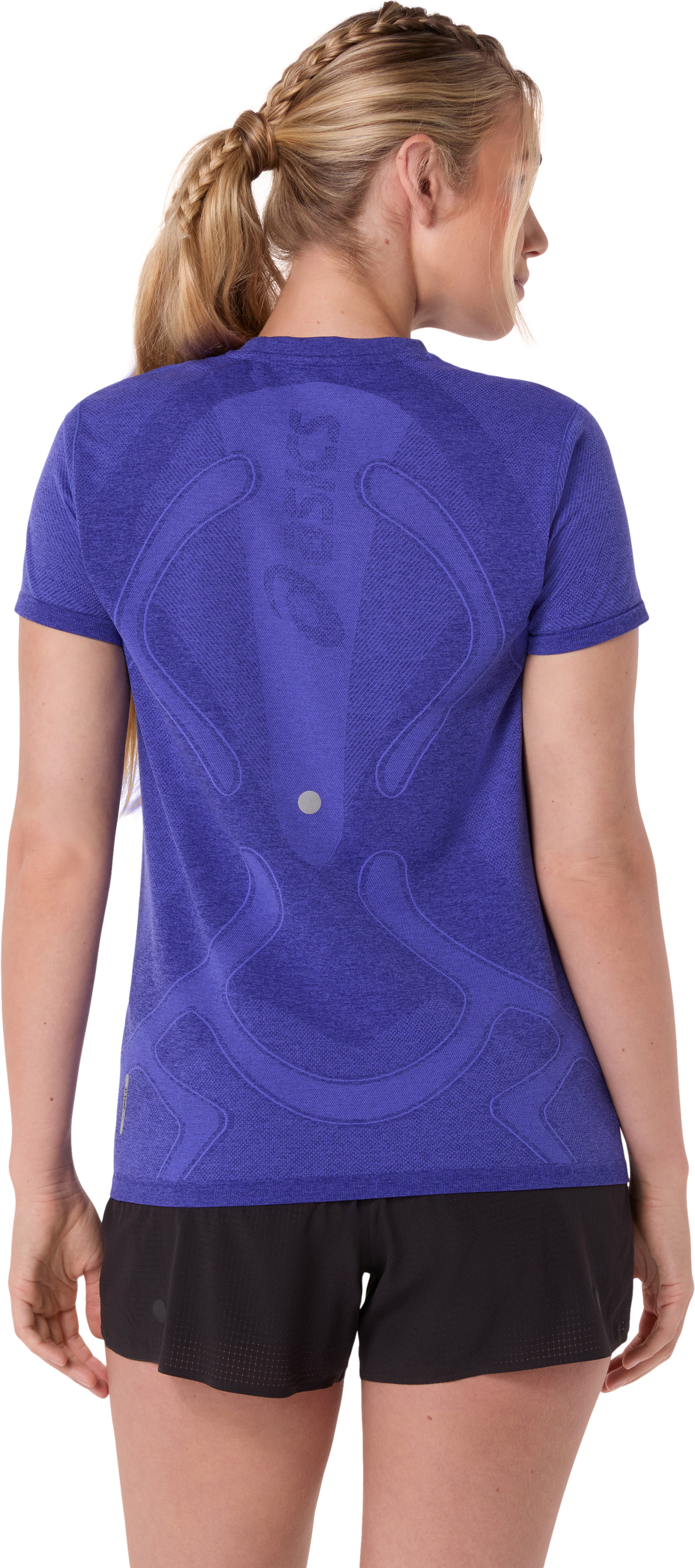 Laufshirt ASICS "ROAD SEAMLESS SS TOP", Damen, Gr. XL, lila (cobalt burst, eggplant), Obermaterial: 65% Polyamid, 35% Polyester, Shirts Laufshirt, ACTIBREEZE™ Technologie, Atmungsaktiv, Reflektierend cobalt burst, eggplant XL